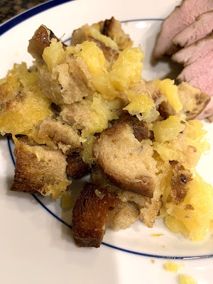 pineapple, bread pudding, side dish