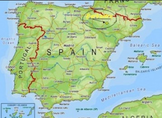 Mapa de España fisico de diseño para imprimir