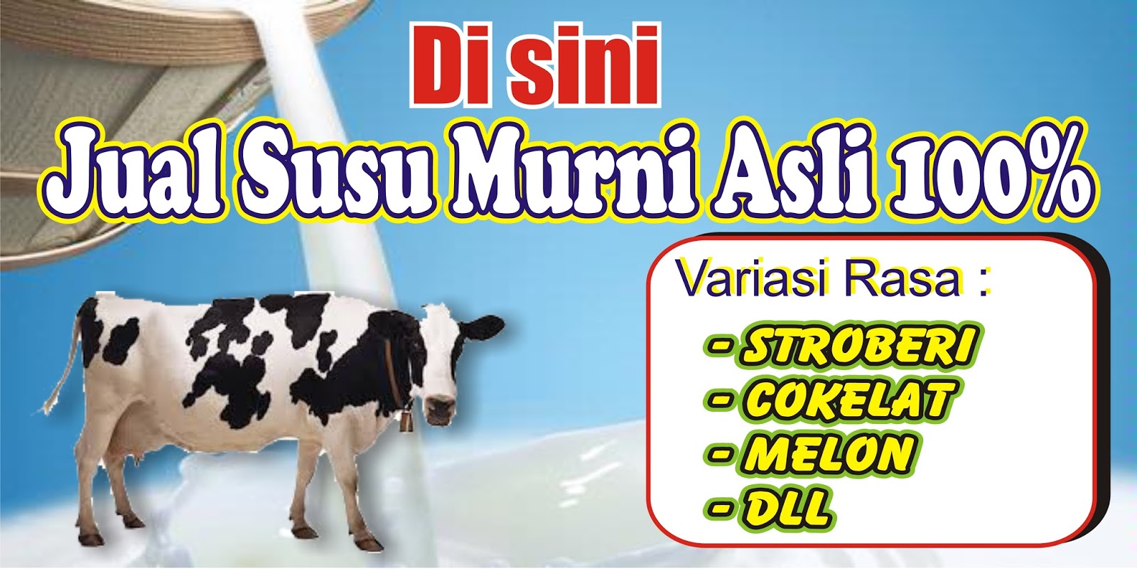 Download Contoh Spanduk Susu Murni cdr  KARYAKU
