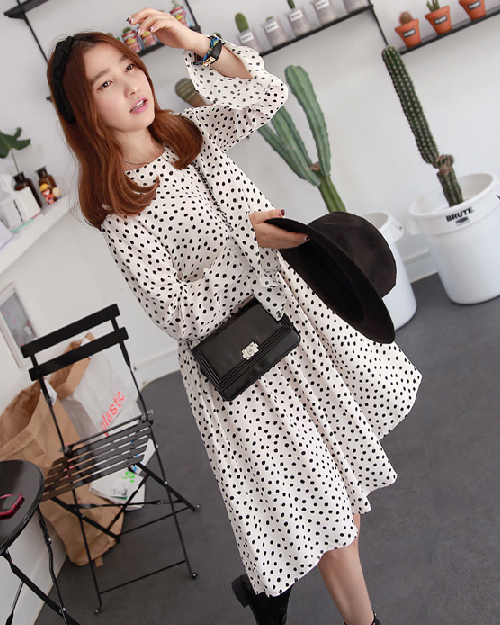 Dotted Loose Fit Dress