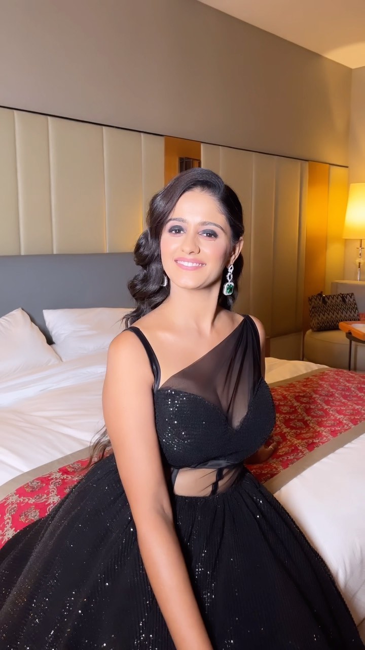 Ayesha Singh cleavage sheer black dress sai hot pics