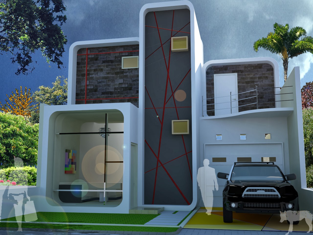 90 Desain Rumah 2 Lantai Dilahan Sempit Sisi Rumah Minimalis