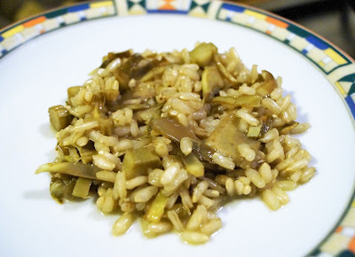 ricetta risotto carciofi vegan