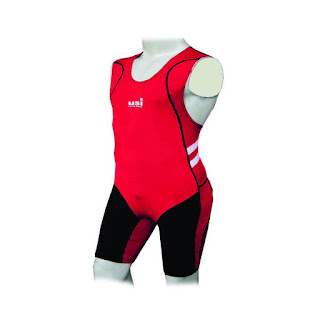 USI Wrestling Men Clothing, Red(Large)