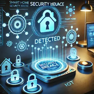 An AI system detecting and preventing cyber threats in real time.