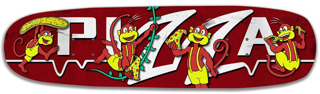 Pizza Monkey Lifeline, Square Nose, BoardPusher Skateboard Deck