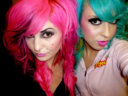 pink emo hairstyles. emo hairstyles