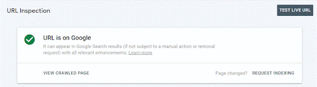 indexed url look like this
