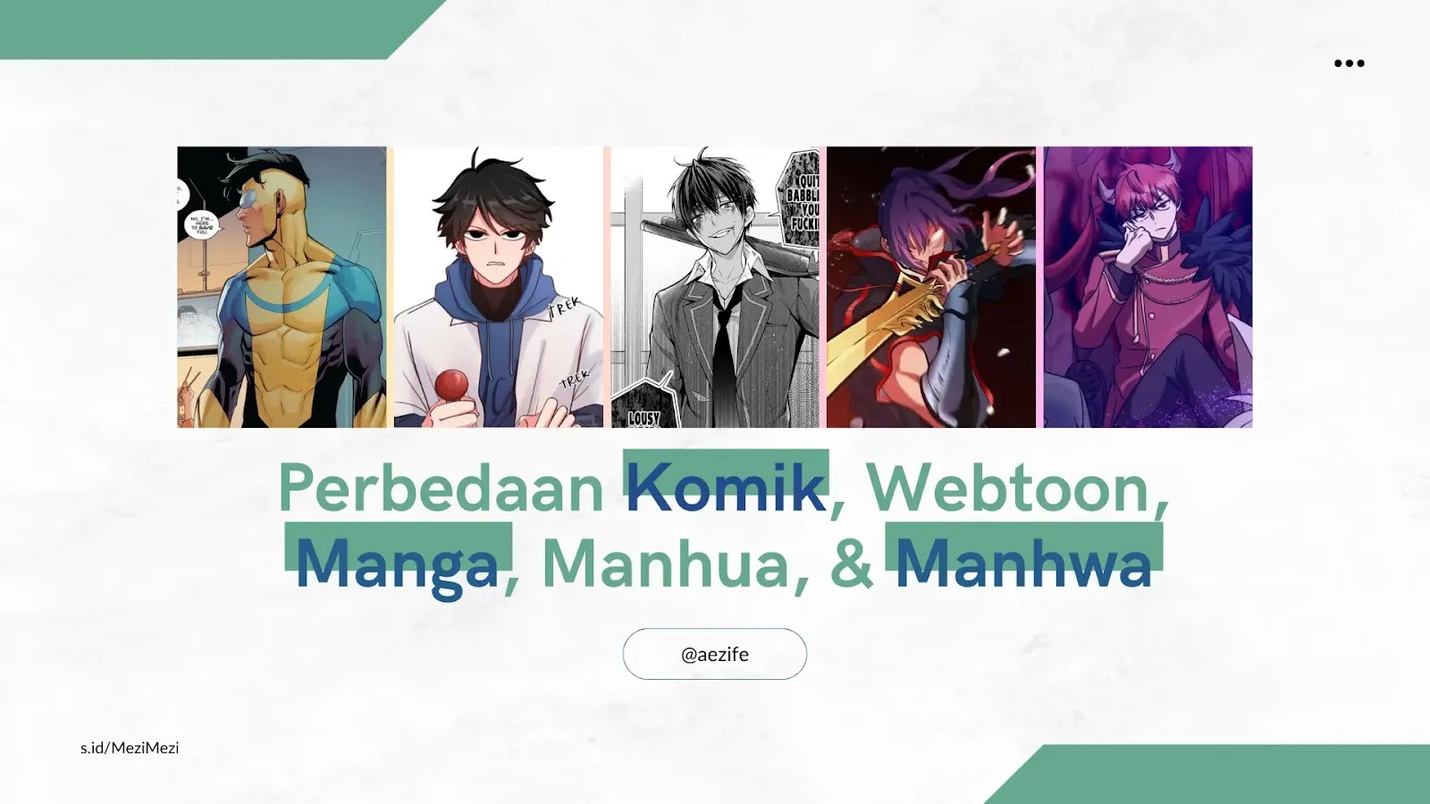 Perbedaan Komik, Webtoon, Manga, Manhua, dan Manhwa