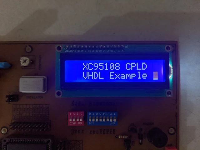 XC95108 HD44780 8-BIT LCD Interfacing Example