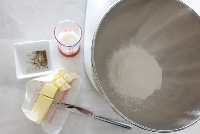 prepping ingredients