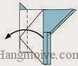 Bước 15: Gấp cạnh giấy sang trái.