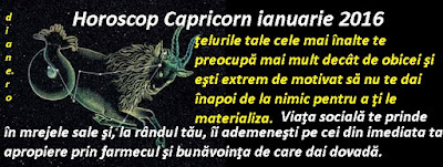 Horoscop Capricorn ianuarie 2016