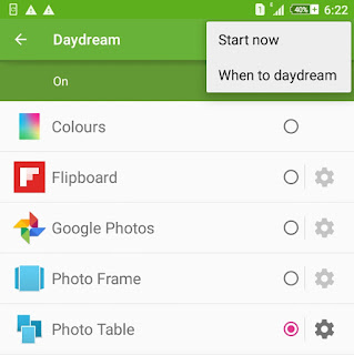 Set Daydream Settings