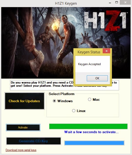 H1Z1 activition code