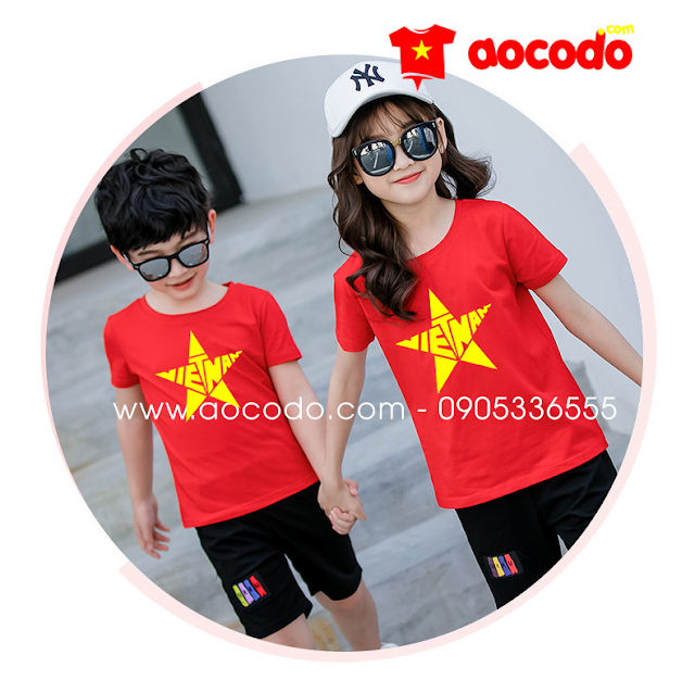 Áo cờ đỏ sao vàng cho bé ở Đồng Nai