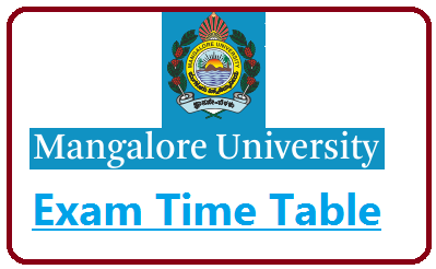 Mangalore University Exam Time Table 2024