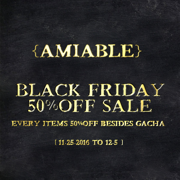 {amiable}Black Friday SALE2016 & Special thanks Group Gift.