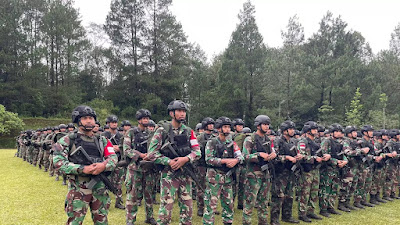  Prajurit Yonko 461 Kopasgat Selesaikan Latihan Pratugas Satgas Pamtas Kewilayahan RI-PNG TA 2024