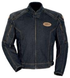 Black motorcycle denim jacket - cheap product of Cortech