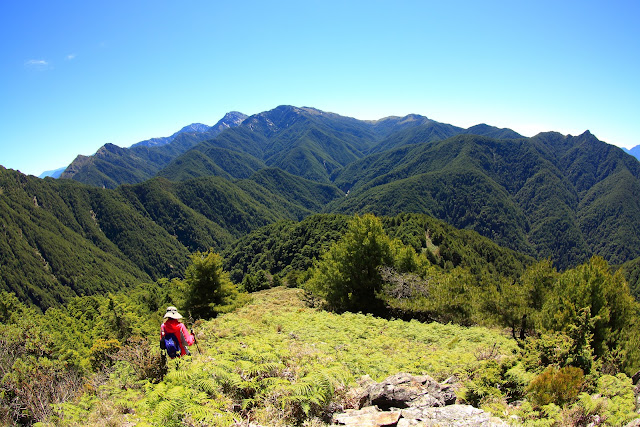 鹿山，背景為馬博拉斯山、秀姑巒山、大水窟山、達芬尖山。