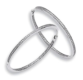 Platinum Hoop Earrings