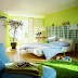 Interior Design Bedroom With Green Grass Garden