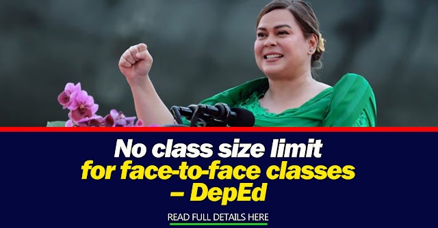 No class size limit for face-to-face classes – DepEd