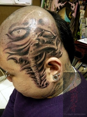 head tattoo design