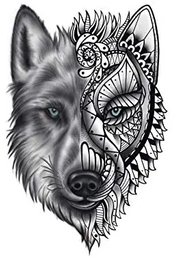 Wolf Tattoo Ideas-Design 3D in Hindi