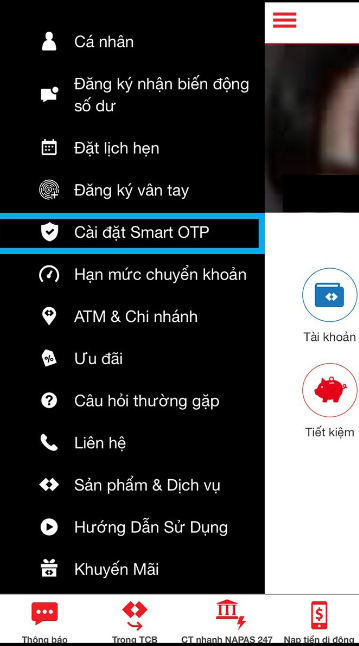 Cách Kích hoạt Smart OTP Techcombank trên Điện thoại