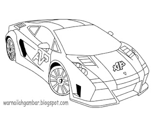 Mewarnai Mobil  Sport Lamborghini Mewarnai Gambar 