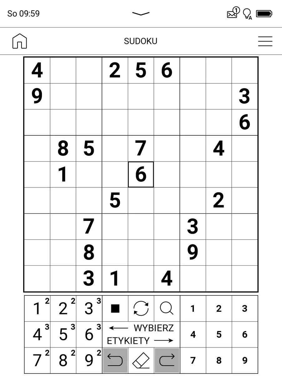 Sudoku na PocketBook Era