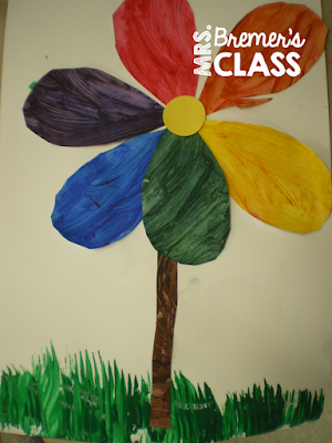 Color Wheel Spring Art Lesson for Kindergarten, introducing primary and secondary colors. Ideas and craftivities for hands on learning. #kindergarten #kindergartenart #art