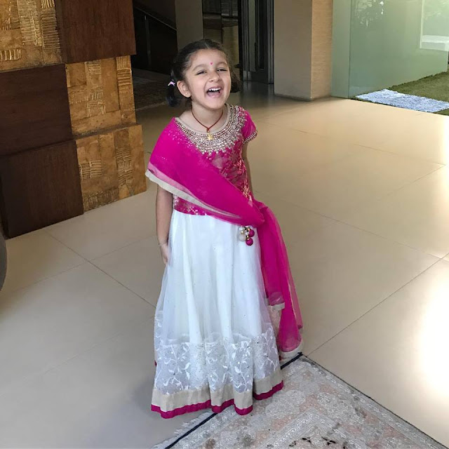 Mahesh Babu Daughter Sitara White Ghagra