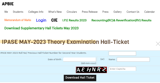 how to download ap inter supplementary hall ticket 2023