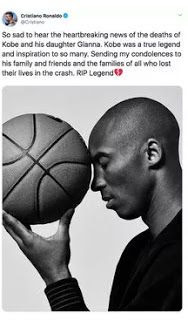 Futbolistas rinden homenaje a Kobe Bryant