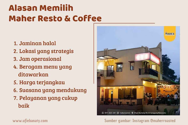 pertimbangan untuk ke maher resto & coffee