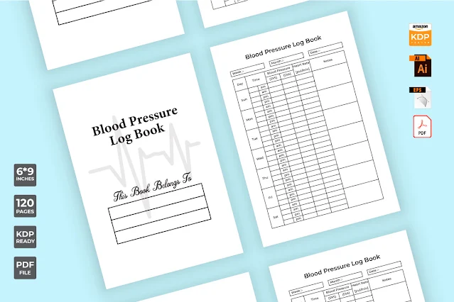 Blood Pressure Journal KDP Interior free download