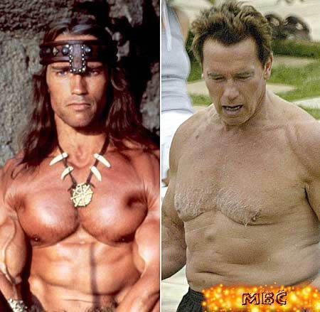 Schwarzenegger antes e depois...