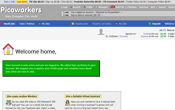 موقع picoworkers للربح من الانترنت 2019 حد أدنى للسحب 5 دولار فقط
