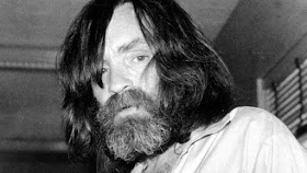Convicted murderer Charles Manson is photographed during an interview with television talk show host Tom Snyder in a medical facility in Vacaville, Calif. on June 10, 1981. (AP)