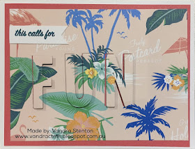 #ctmhPostcardPerfect, Postcard Perfect, tropical, palm, thank you, thanks, Fun, Fundamentals, Ribbon, Tags, 3D Foam, thin cuts, cut above, Birthday, bundle, National Scrapbooking Month, #CTMHVandra, Vandra, 