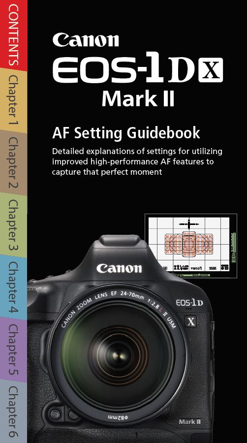 Canon EOS-1D X Mark II AF Setting Guidebook PDF Download