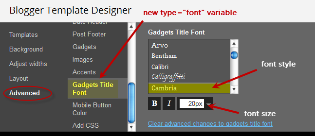variable font type advanced
