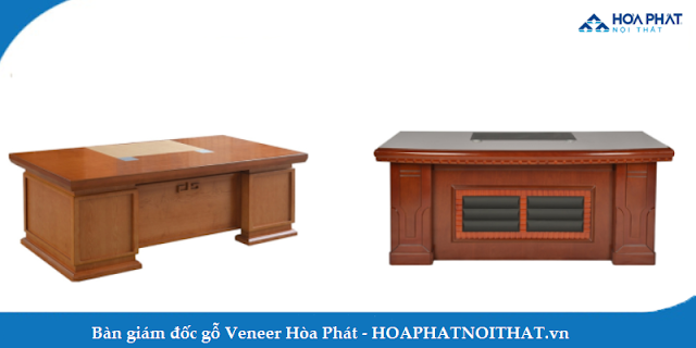 Mẫu bàn làm việc gỗ Veneer dành cho lãnh đạo