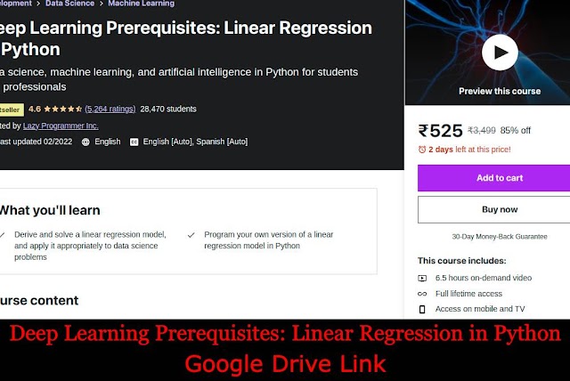 Deep Learning Prerequisites: Linear Regression in Python | Google Drive Links