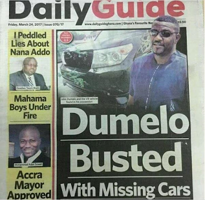 John Dumelo allegedly caught with missing Government vehicles (Photos) 