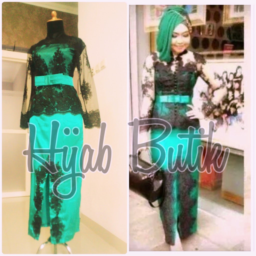 Hijab Boutique By Kiky Vinola: Kebaya lembayung tosca
