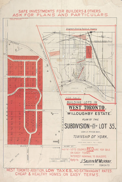 Map of: High Park, Toronto: "Willoughby estate"; plan of the subdivision of part of lot 35, con. II from bay, township of York. 1880.
